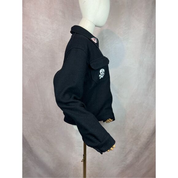 Vintage US Navy Tour Wool Jacket USS. Trippe 82 World Military NC Cyper Punk Alt - Picture 7 of 8